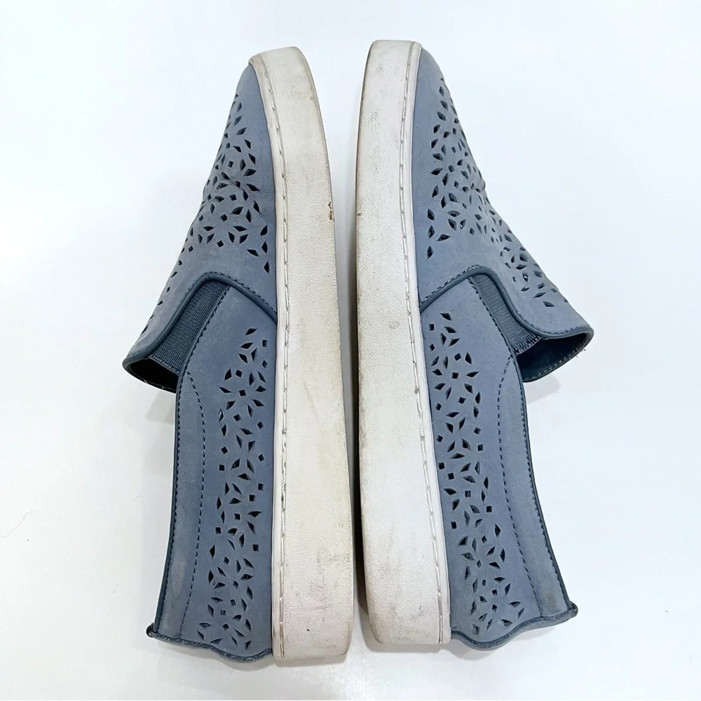 Vionic Splendid Midi Perf Suede Slip-On Blue Size 7